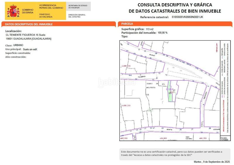 Foto ba33ced5-cf5d-4afa-9dfc-c7a11f11e533. Terreny residencial a calle del teniente figueroa 20 a Guadalajara