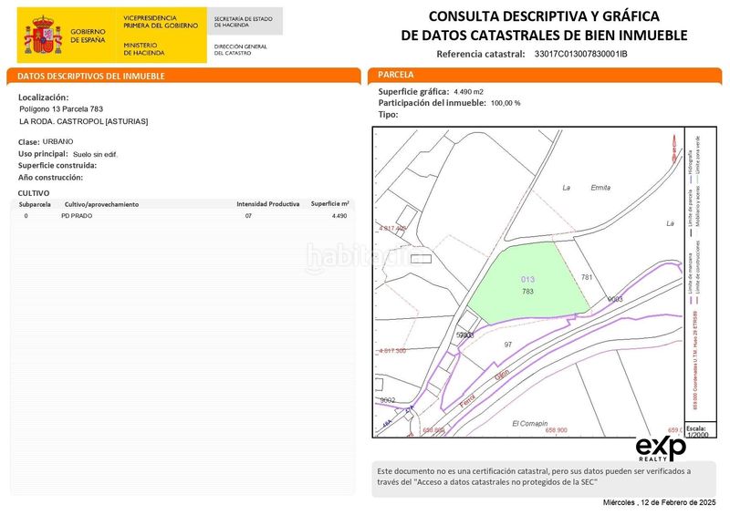 Foto fbec1385-46a0-4a61-8e63-4dd25a5811e5. Terreno residencial terreno edificable en Castropol