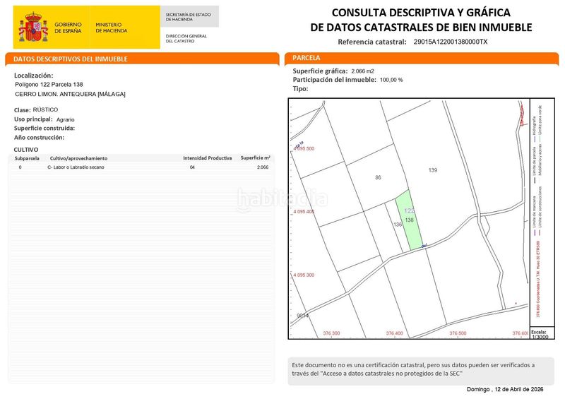 Foto aeec599c-2485-46c7-b873-8c859f97362a. Finca rústica a calle cerro limon a Cueva de Menga Antequera