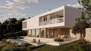 Chalet in Cala Vinyes. Villa de diseño de obra nueva en cala vinyas