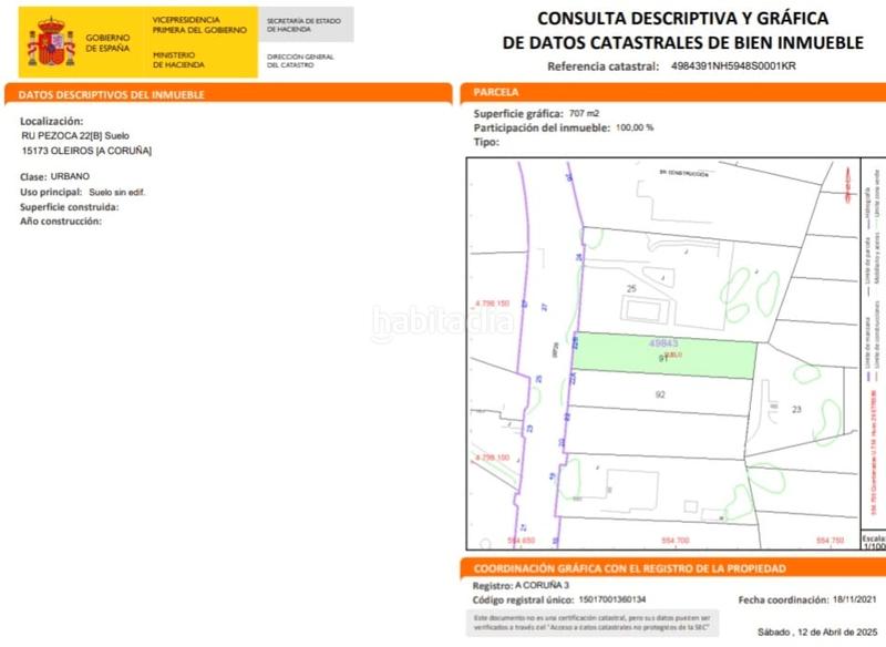 Foto 122363ed-b366-493b-abc3-ca71604f40d9. Terreno residenziale in Oleiros pueblo Oleiros