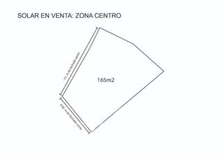 Terreno residencial en Tomelloso. Solar de 165m2 con 14 metros de fachada aproximadamente. zona ce
