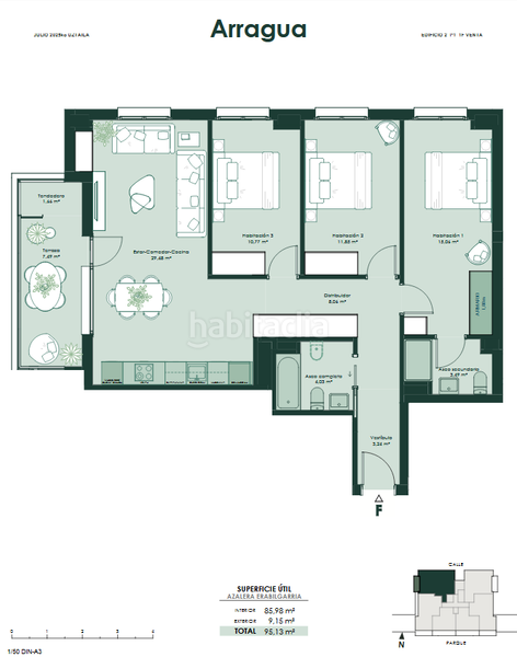 Foto 99fdee31-8666-4162-b66d-6186e89c836c. Appartement 95m<sup>2</sup> avec chauffage parking dans Oiartzun