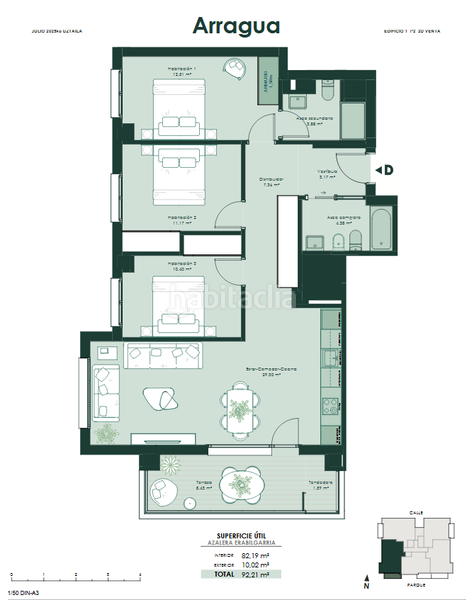 Foto 11f59159-b9f5-4c45-bb11-acbcf0ab3438. Appartement 94m<sup>2</sup> avec chauffage parking dans Oiartzun