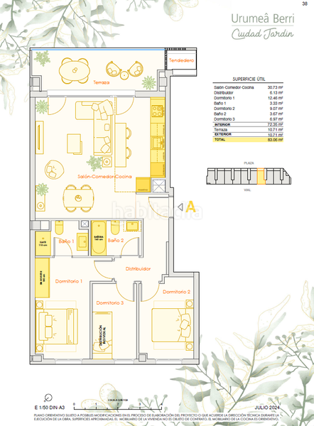 Foto 04cd77cc-479a-4cc7-9828-48892904eb9f. Pis 82m<sup>2</sup> amb calefacció piscina a Loiola Donostia - San Sebastián