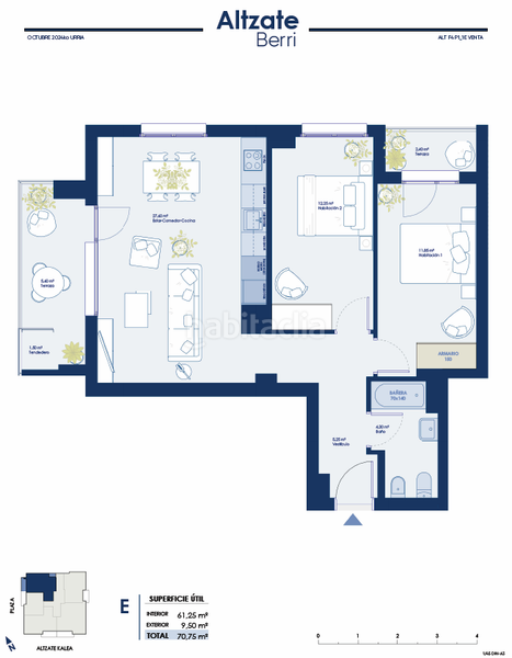 Foto c908579d-0c64-47d1-bbb3-cbbd27e7a97a. Etagenwohnung 70m<sup>2</sup> mit heizung parking in Capuchinos - Galtzaraborda Errenteria