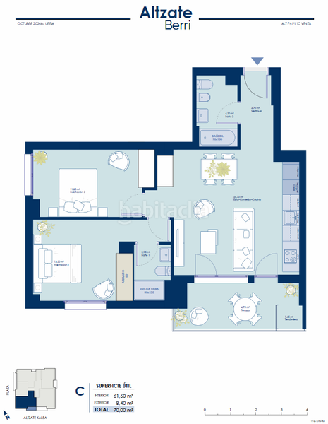 Foto a29395a3-458f-48dd-941f-5ac971a4a308. Etagenwohnung 70m<sup>2</sup> mit heizung parking in Capuchinos - Galtzaraborda Errenteria