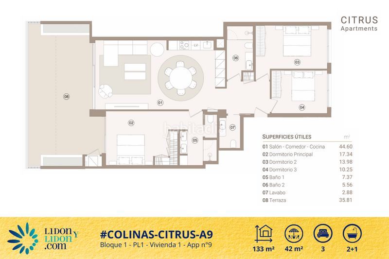 Foto c0104307-d533-4488-8ea2-33bdae9cf649. Apartament amb calefacció aparcament piscina a Lomas de Campoamor - Las Ramblas Orihuela