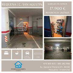 Aparcament cotxe  Calle de san agustin. Plaza de garaje con trastero en calle san agustín, requena
