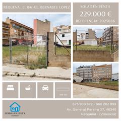 Terreny residencial  Calle rafael bernabéu lópez. Solar en calle rafael bernabéu lópez, requena