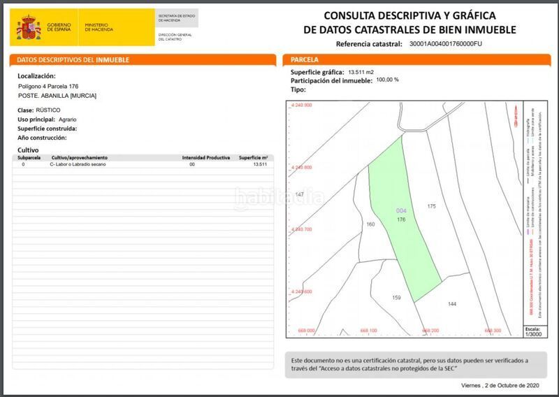 Foto 4f26f48c-1ada-48b8-a6a1-3a8acb888501. Rural plot in el poste partido de collado del rey 176 in Abanilla