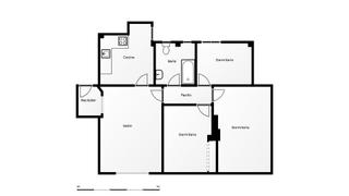 Attique  Prat de la manta. Ático  de 85 m2   de 3 habitaciones con terraza   delante centro