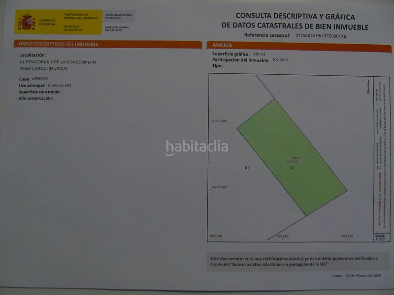Foto c8223853-14e0-4c23-81d0-f9d171e1a415. Terrain résidentiel dans calle h condomina sector n 2 dans Lorquí