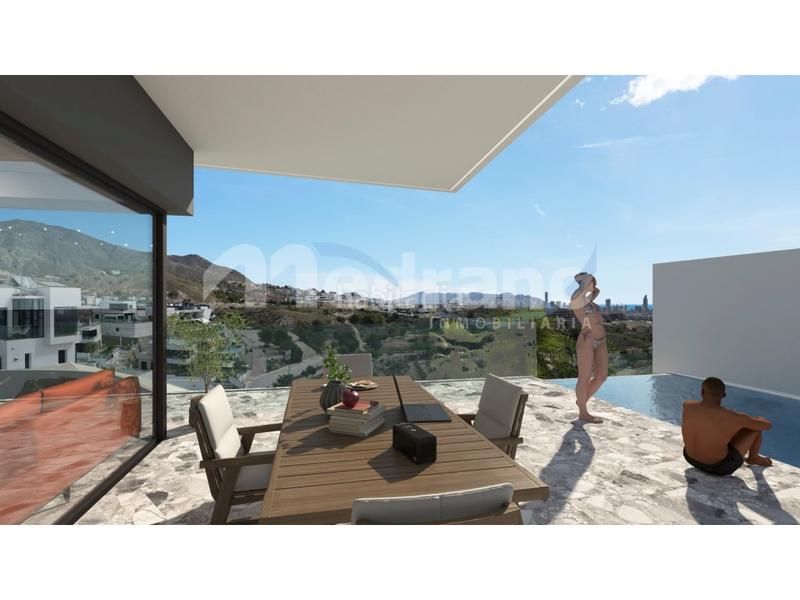 Foto 6b8d51aa-f115-4c3e-804a-0a5fd3ab937b. Chalet con riscaldamento parcheggio piscina in balcón de Finestrat-terra marina Finestrat