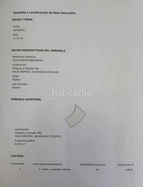 Foto e397c8e5-8b6e-4d7f-89f5-cfd52c5e3514. Fondo rustico in Valmojado