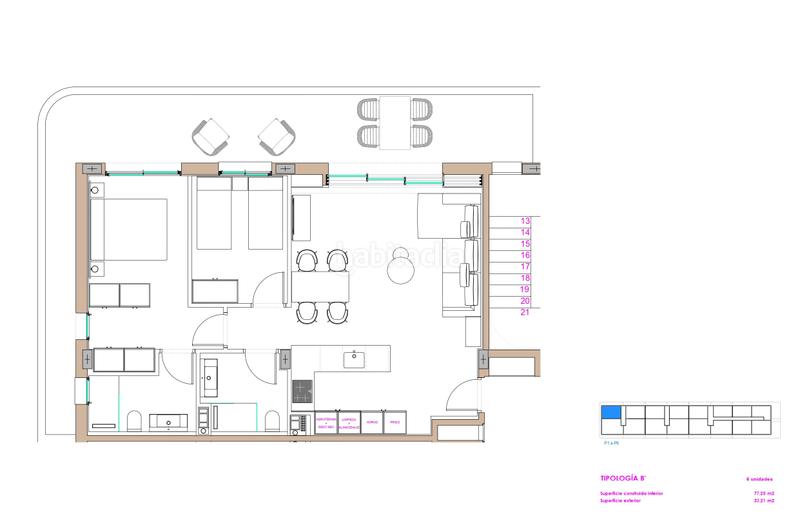 Foto f1b1334b-5c97-40ca-aac6-b96aab52dd21. Flat 77m<sup>2</sup> with parking pool in Moncófar Playa Moncofa