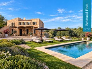 Casa  Cala murada - poligon 21. Finca de piedra renovada con vistas al mar y piscina climatizada