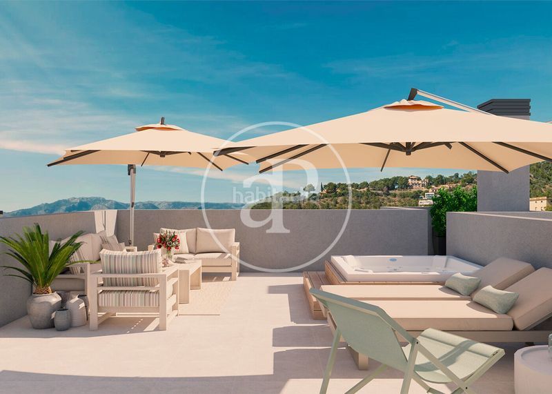 Foto af8ef3e4-0dd3-4176-a468-c7c6f7d582eb. Promoción Ático de obra nueva en venta en La Vileta en Palma de Mallorca. Edificio viviendas de obra nueva
