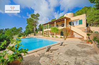 Masia a S´Horta - Cas Concos des Cavaller - Es Carritxó. Finca con fantásticas vistas lejanas al mar y jardín mediterráne