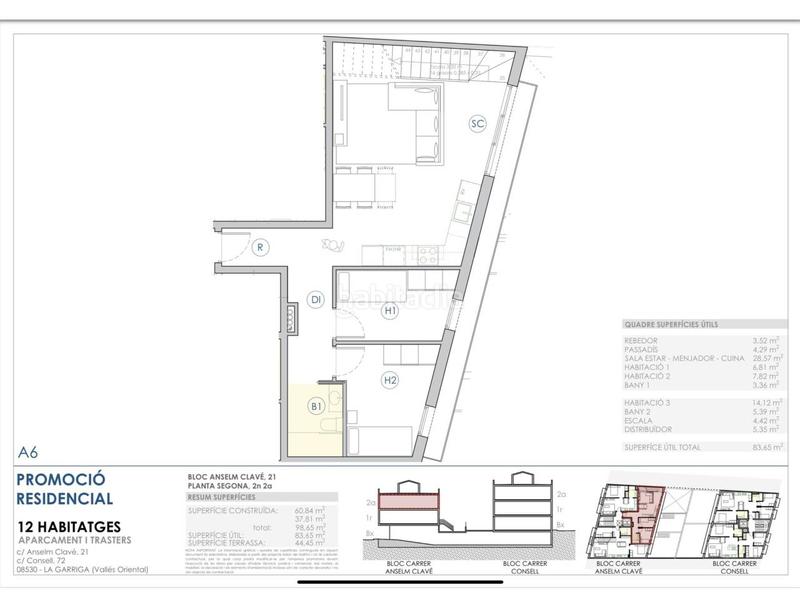 Foto 58c005b8-b8e1-4c38-adbd-468fdba45e2c. Flat with parking in Centre Garriga (La)