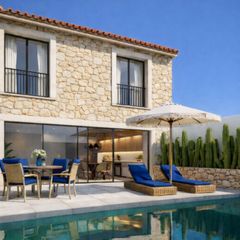 Casa adosada en Pòrtol. Nueva promoción de tres chalets adosados de piedra con piscina p