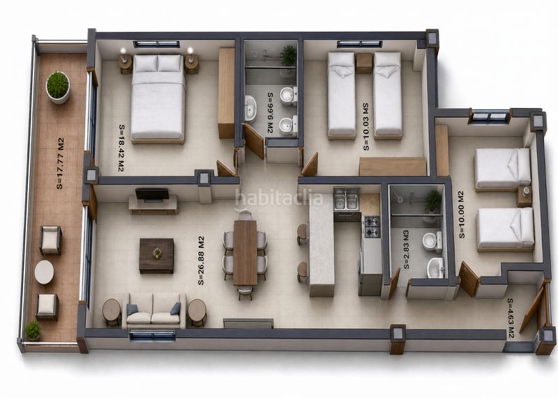 Foto f423cd61-9a56-421b-9a59-13312956f1c3. Angebot RESIDENCIAL FÁTIMA AL-AHMAR in Huétor Vega. Wohnungen von Neubauten