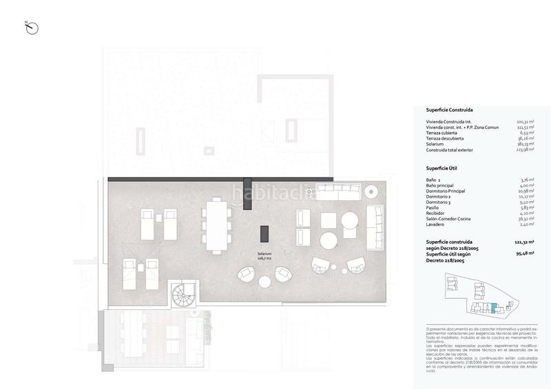 Foto a4c58447-42dd-4ba5-bc64-a3f1a64f37b2. Ático fantástico ático con solarium de más de 100m2, además de terraza cubierta, descubierta, piscina, gym en Benalmádena