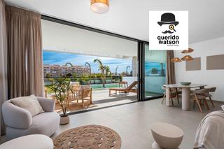 Planta baixa a Islas Menores-Mar de Cristal. Bajo de 2 dormitorios a estrenar con piscina garaje y trastero