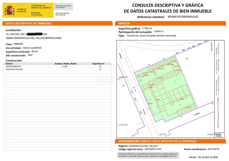 Foto ef59a90d-1533-4881-a6c9-06b875ce0cc5. Parking coche plaza de parking en c la gatosa n.1 en Cerdanyola del Vallès