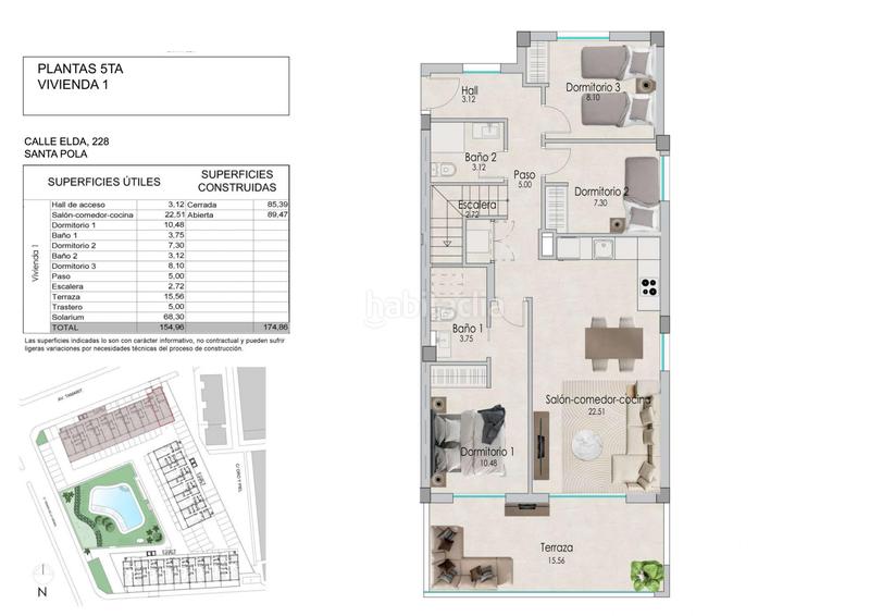 Foto 14e853e1-8175-4b11-a8ca-bce5a1312ce2. Dachwohnung mit parking pool in Playa Tamarit-Playa Lissa Santa Pola