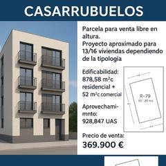 Terreno residencial en Casarrubuelos. Parcela en altura en casarrubuelos  gran oportunidad para promo