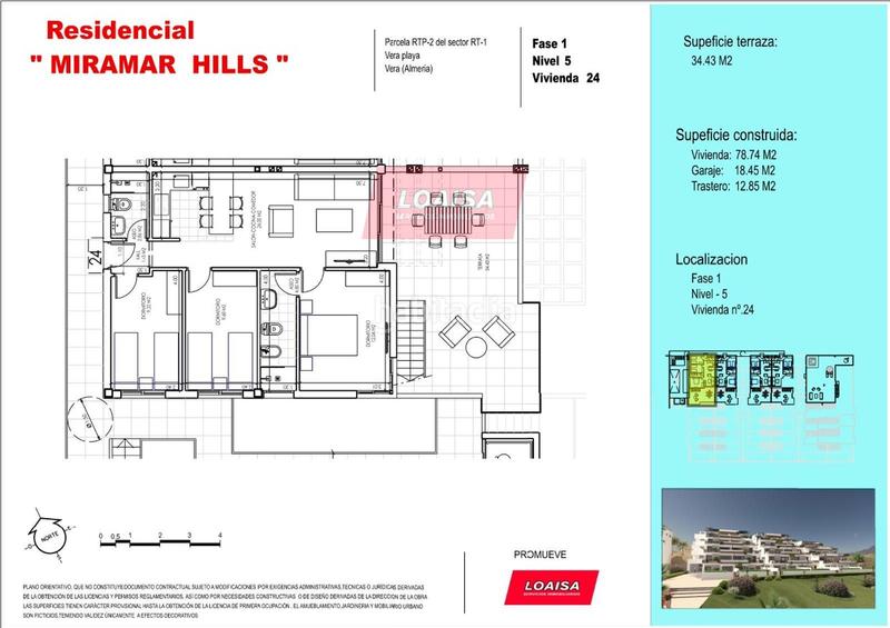 Foto f67498e3-117c-44a6-9be0-a5da65c550df. Attico con parcheggio piscina in Las Salinas Vera