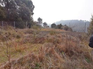 Terreny residencial a Monistrol de Calders. Soleado semiplano con muro y entrada.