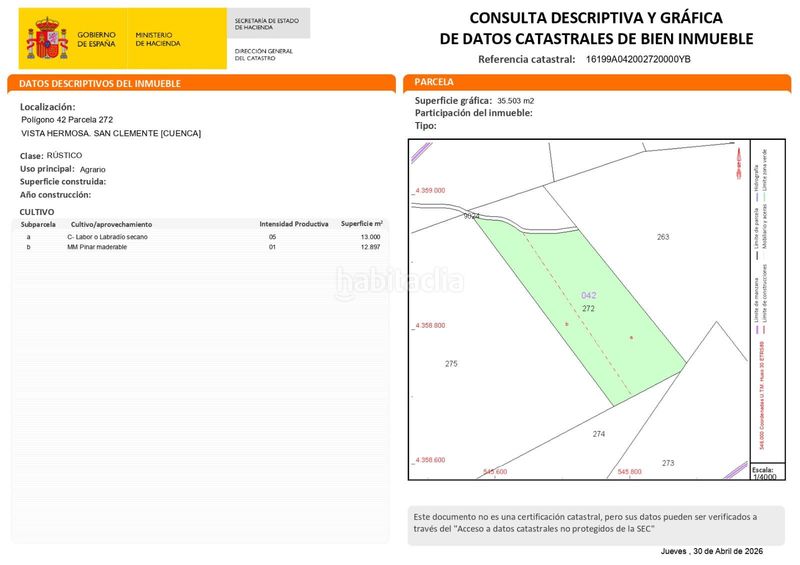 Foto a987a058-caae-4869-9a33-4c5438381335. Finca rústica a 42 a San Clemente