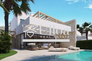 Chalet  Carretera alicante. Villa moderna con piscina privada y terrazas en font del llop  m