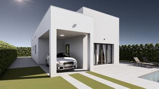 Chalet en Las Lomas de Rame-Bahía Bella. Villas de obra nueva en los alcazares