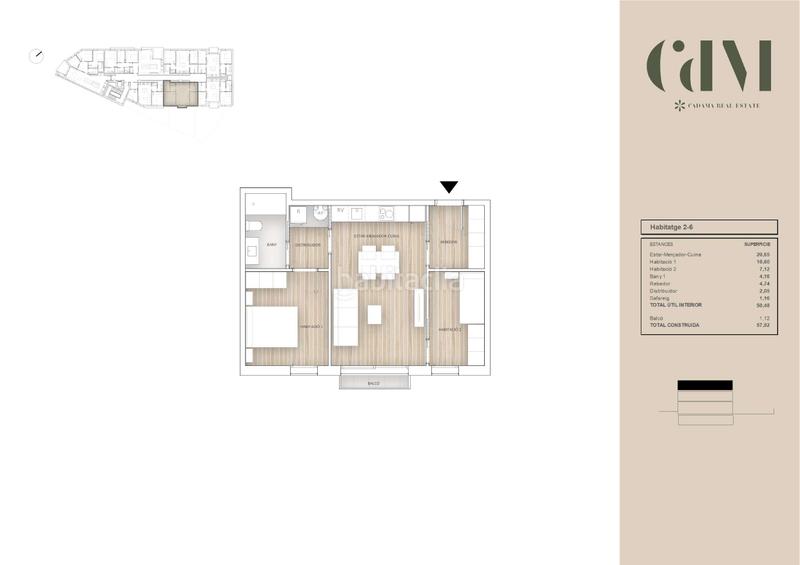 Foto f996b6f2-12d3-44f5-b06b-38ff84bef02f. Flat 57m<sup>2</sup> in carrer de gènova 2 in Llatí Santa Coloma de Gramenet