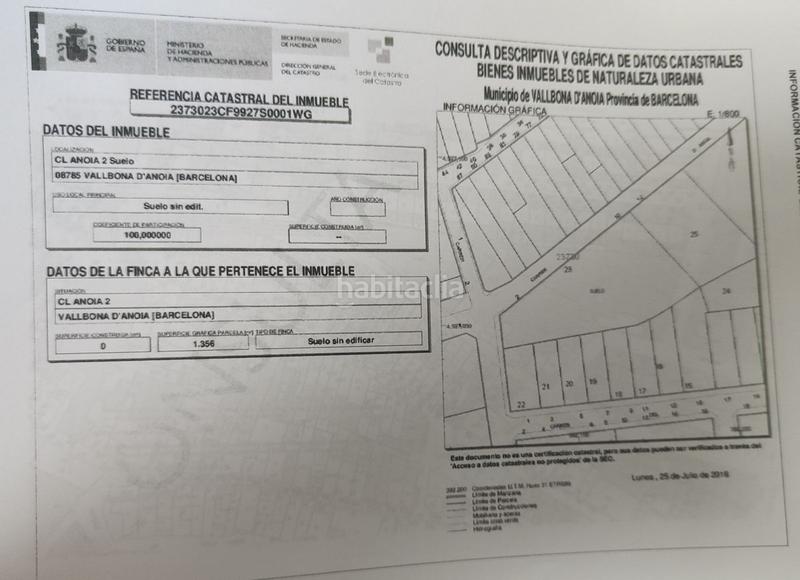 Foto 13885865-642d-4ec0-9e02-43d2e1272c10. Terreno residencial solar en venta en centro. en Vallbona d´Anoia