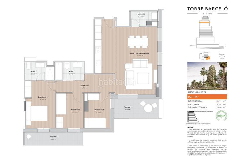 Foto e8536899-bd35-4c00-a69a-5d271c1b233d. Etagenwohnung 99m<sup>2</sup> in ronda barceló 88 in Eixample Mataró