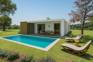 Chalet in Monforte del Cid. Villas de obra nueva con piscina privada en monforte del cid