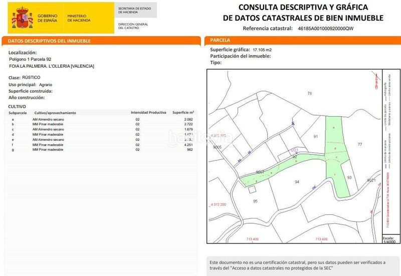 Foto 2e9b35f6-9676-4f34-ba1b-aa5818bbec15. Finca rústica a Olleria (l´)