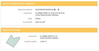 Finca rústica  Cl enric claudi girbal nº 10. Solvia inmobiliaria  suelo otros tossa de mar