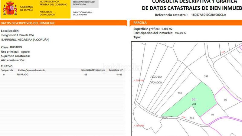 Foto e4361f84-016e-4245-b866-b1e4c45588d6. Terreno residencial en barreiros suelo ubicado en lugar barreiros logrosa, polígono 501 parcela 284 . cuenta con una superficie de 4460 m2. ref. catastral en Negreira