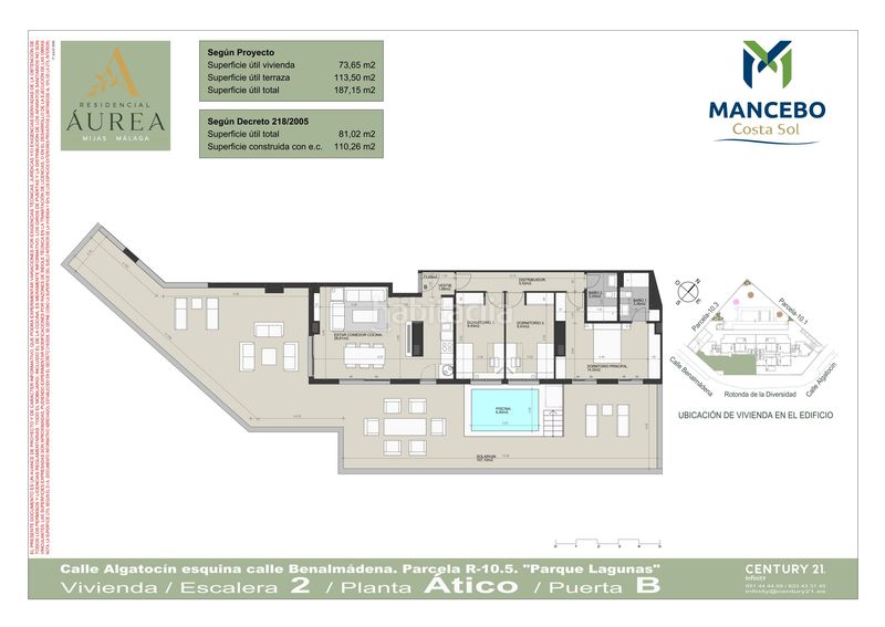 Foto 2be1a6a9-1fa8-41a3-9510-a837047a88e6. Àtic 103m<sup>2</sup> amb piscina a Las Flores Mijas