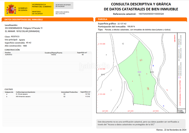 Foto 9e9be621-460b-4294-a6f8-5f4e6b4c88f7. Finca rústica en avenida emilio muñoz 56 venta de cortijo en dilar en Dílar
