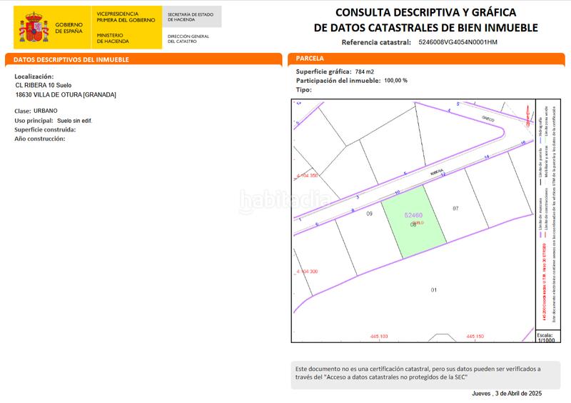 Foto 06d4387a-1942-4740-ae1c-c6a153e85bd5. Terreno residencial en calle ribera 8 terreno en venta en calle ribera 8, en Otura