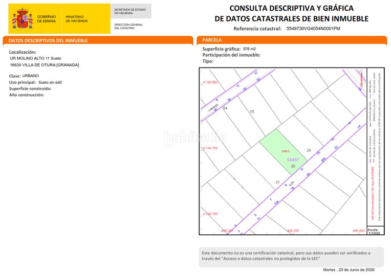 Foto f4b818c9-5c1e-4bbd-a851-1469d3600bea. Terreno residenziale in calle clavileño 11 in Villa de Otura