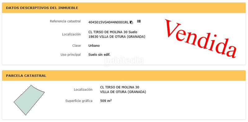Foto c6bb2338-c0d3-4da7-8bf4-93e2feb75960. Terreny residencial a calle tirso de molina 30 a Villa de Otura