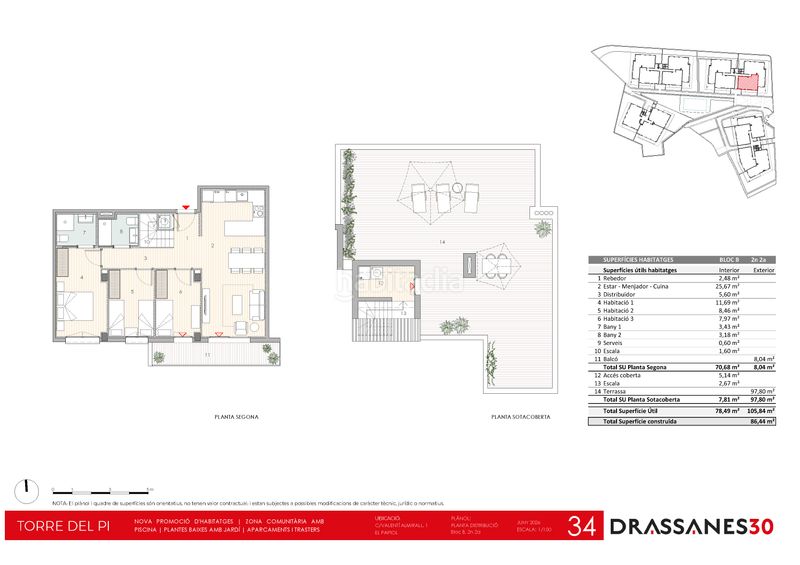 Foto c2cd5de5-8691-4e3a-9246-24410fb56545. Piso 86m<sup>2</sup> en carrer de valentí almirall 1 en Papiol (El)