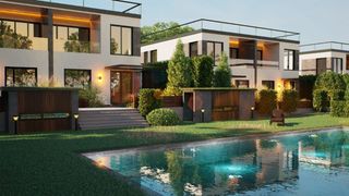 Casa adossada  Carrer cam� de mas arbo�. Obra nueva , 8 casas de 360 m2 , balcon, piscina !
